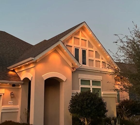Beth S.'s home with high peaks lit in warm gold