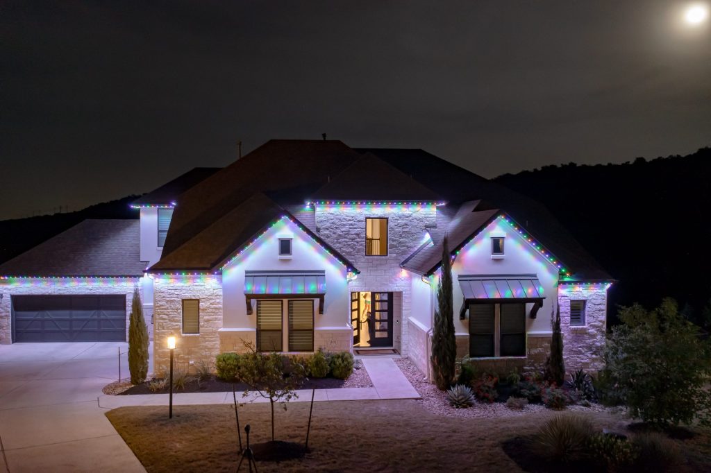 Night Roofline Lighting
